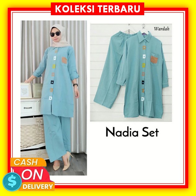 (New Deviana #5) Deviana #2 #3 #4 By Shofiya Bahan Silky Premium Top Tunik Pant Kulot Setelan Cod - 