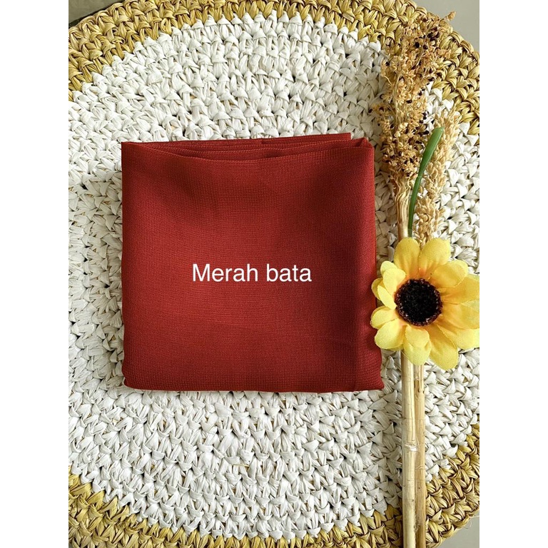 Jilbab / Hijab Bella Square Pollycotton - Kerudung Segi Empat murah merah bata