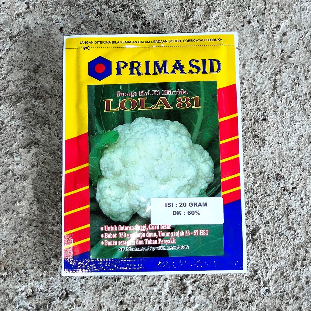 15 Biji - Benih Kembang Kol Lola 81 Bibit Bunga Kol Hibrida Brokoli Putih ECER REPACK