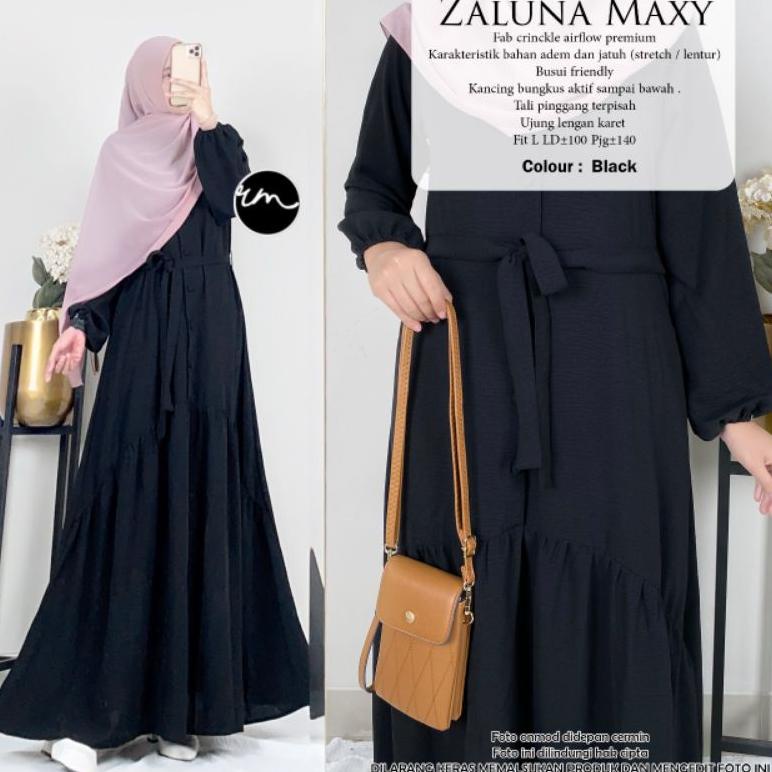 PROMO Zaluna Dress Gamis Ratu Mulabees Ori / Syarifah Premium Murah