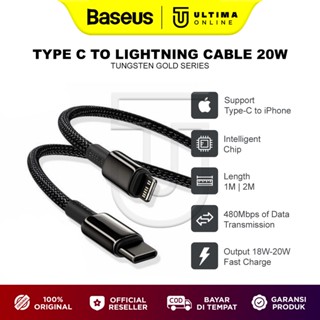 Baseus Kabel Data Type C to Lightning Charger iPone iPhon Fast Charging PD 20W Appl Apel Original