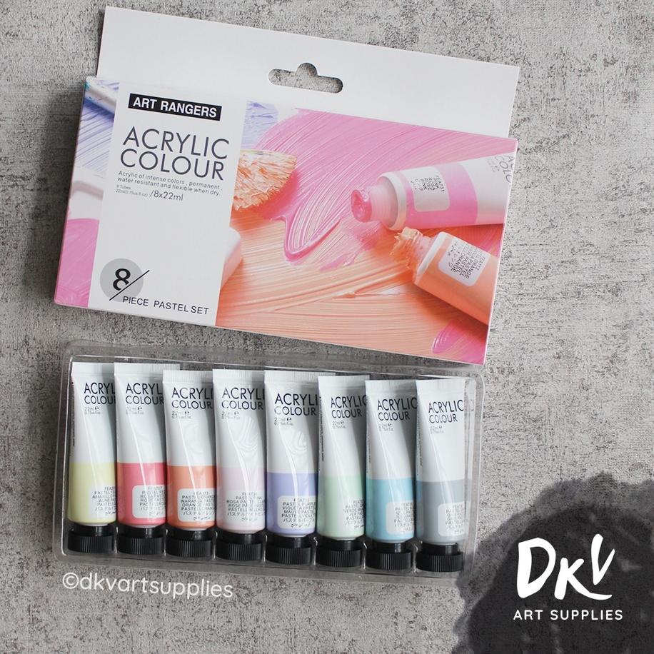 

➻ Art Ranger Rangers Pastel Metallic Acrylic Paint / Cat Akrilik set 8x22ml ♕