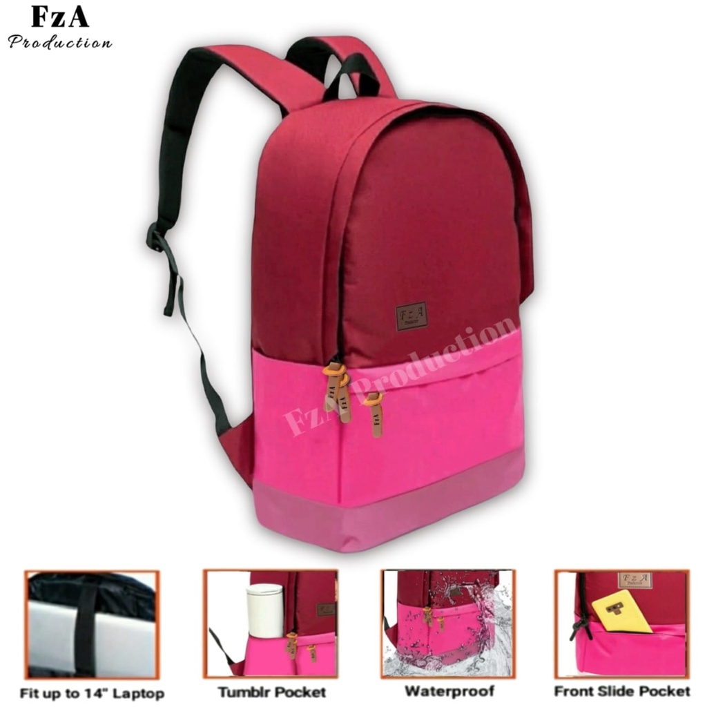 Big Promo..Tas Ransel Distro Casual Pria Wanita / Tas Ransel Laptop Sekolah Kuliah Bacpack Distro Original - FzA