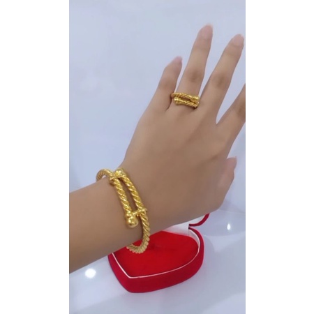Grosir88 - gelang dan cincin Penang golden - lapisan emas anti karat-gina