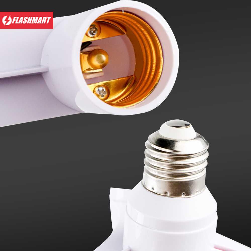 Flashmart Fitting Lampu Bohlam Studio LED Minimalis Cabang 3 E27 220V - E3342