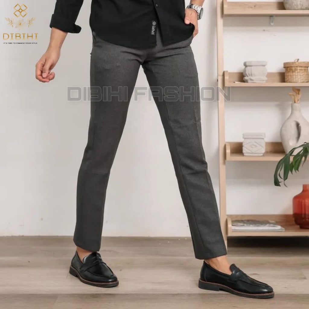 CELANA KERJA KANTOR FORMAL BAHAN KAIN ANGKLE PANTS SLIMFIT PRIA SIZE STANDAR DAN JUMBO