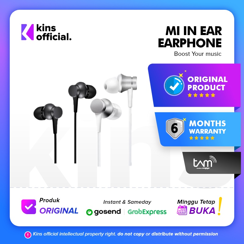 Xiaomi Mi In Ear Headphones Basic - Mi Earphone Basic Resmi TAM