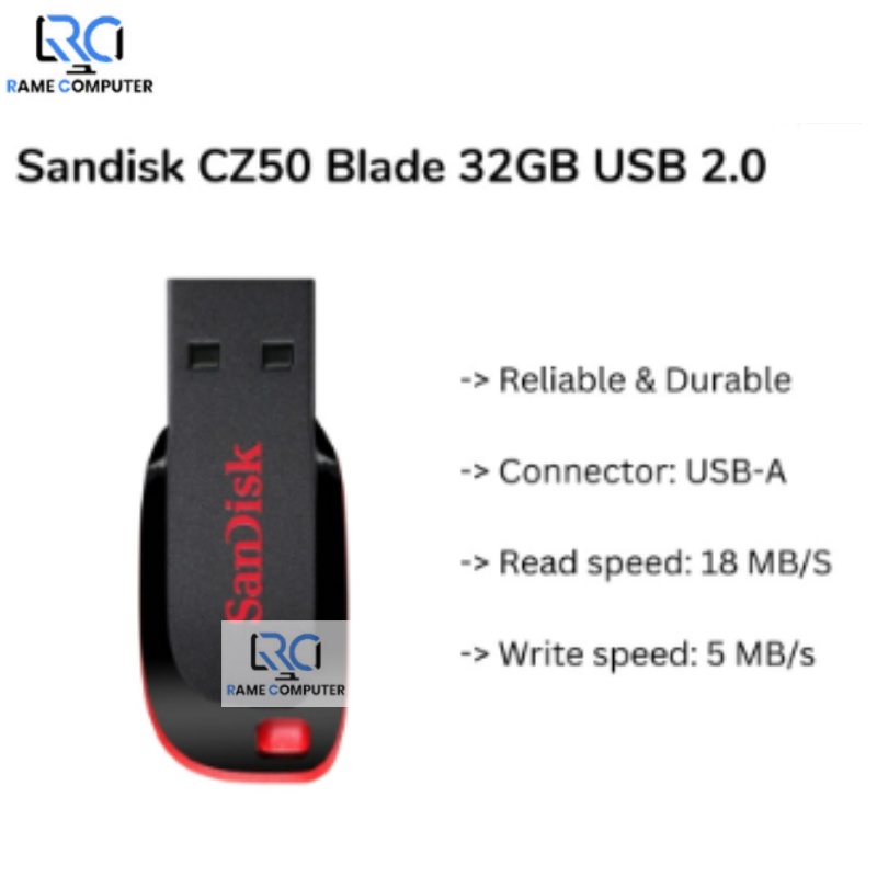 Original Flashdisk Sandisk 32GB Blade CZ50