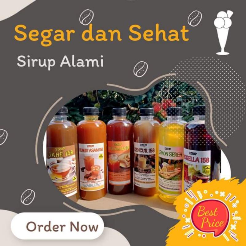 

Sirup Jamu Enak Sehat Jahe / Kunyit / Gulas / Kencur / Lemon / Rosella