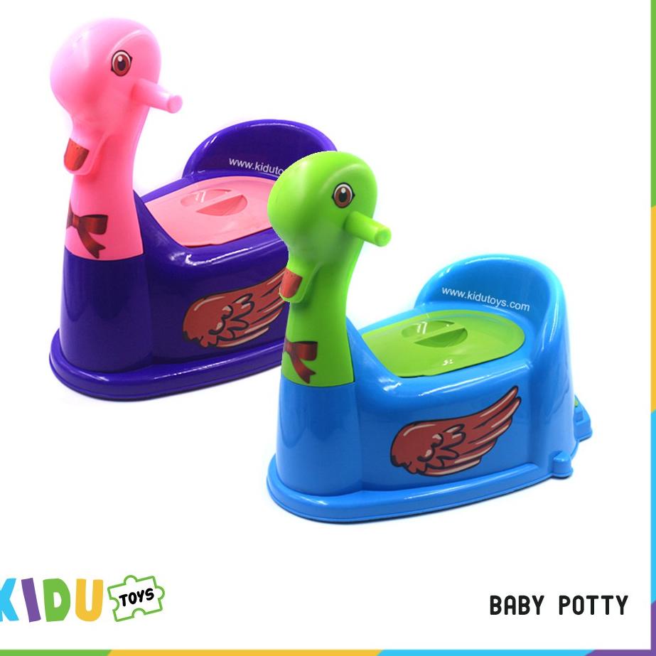 ➴ Tempat Belajar Buang Air Baby Potty Training Anak Portable Potty Training WC jongkok duduk Kidu To