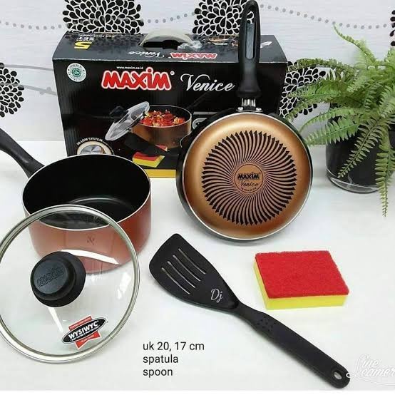 Terlaris [ Maxim ] Panci / Wajan / Cookware Set Maxim Venice - 5 In 1