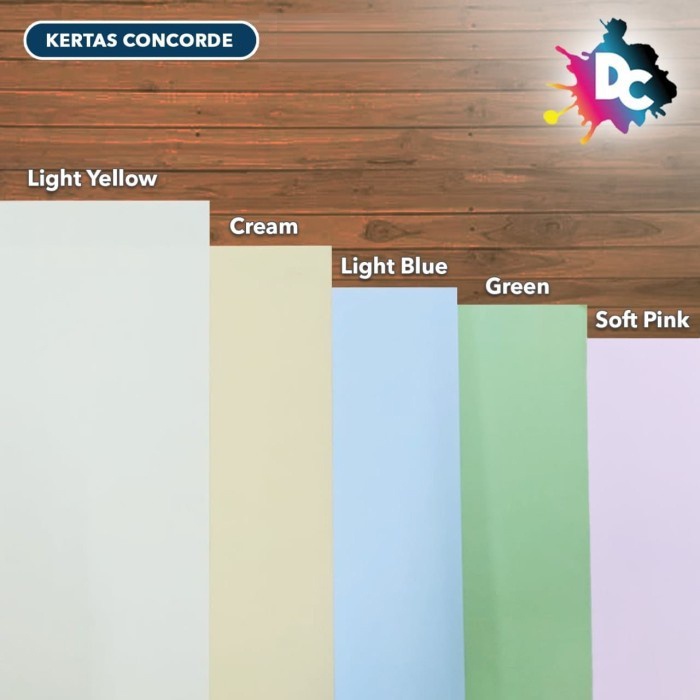 

Kertas Concorde Inknesia 220 gsm A4 isi 20 lembar