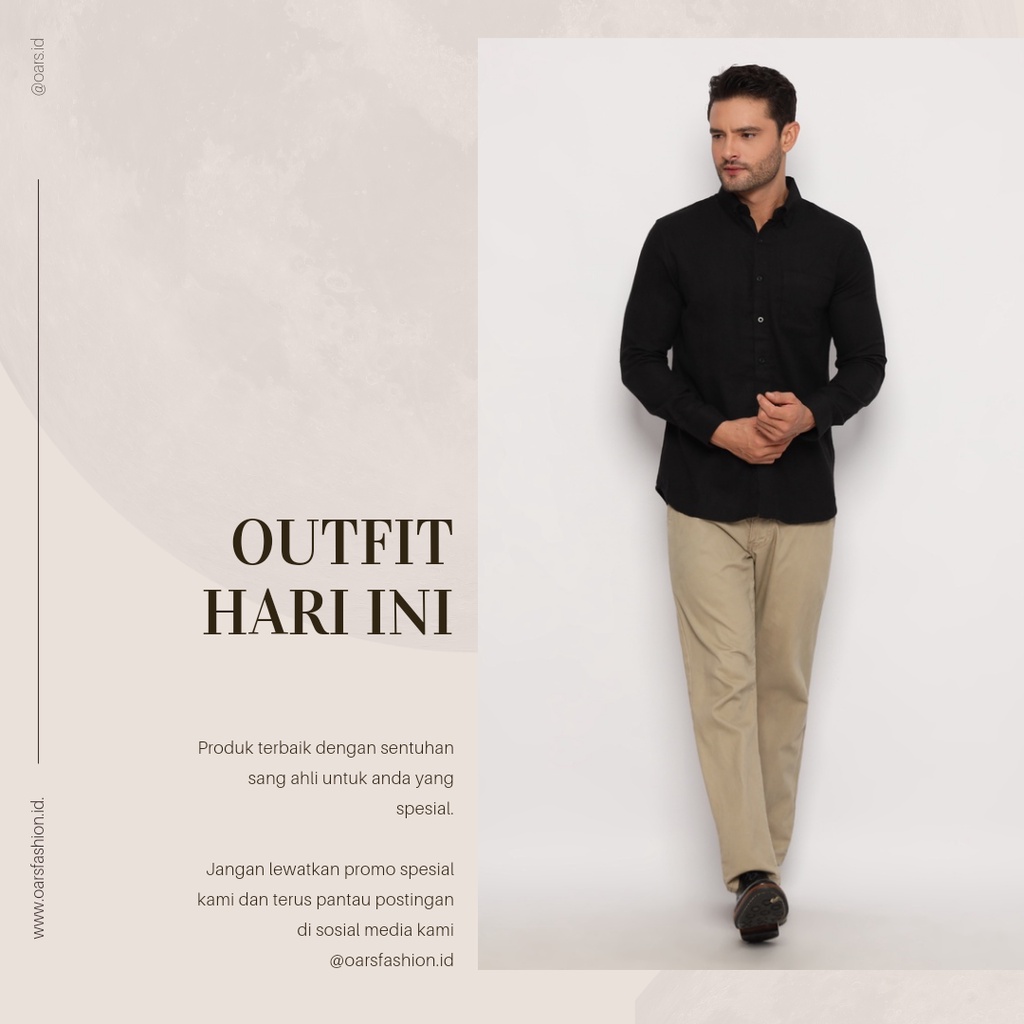 kemeja pria polos lengan panjang pakaian pria lengan panjang hem pria panjang pakaian kerja kemeja kantor kasual casual formal slim fit kemeja murah kemeja hitam marun navy putih coksu hijau sage hijau army