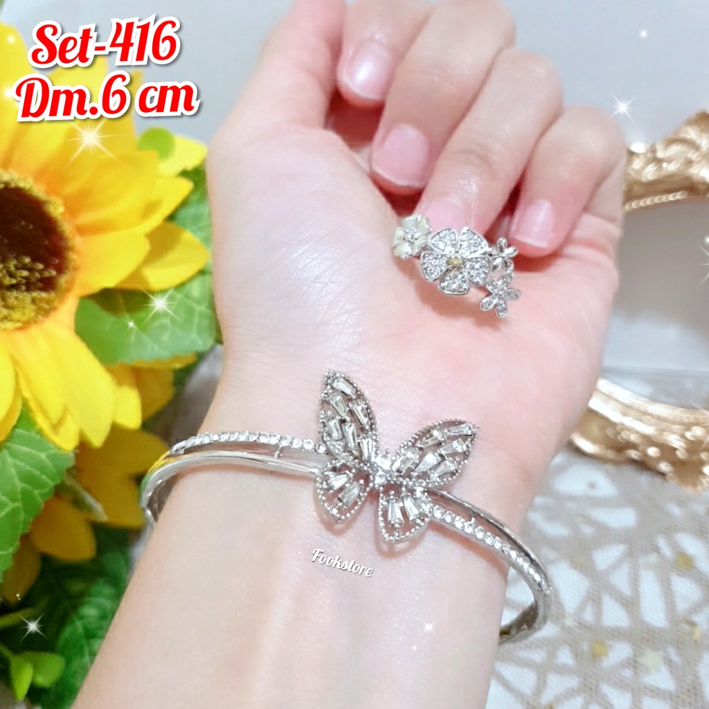 GELANG SET CINCIN XUPING PERHIASAN WANITA/ANTI ALERGI/COD