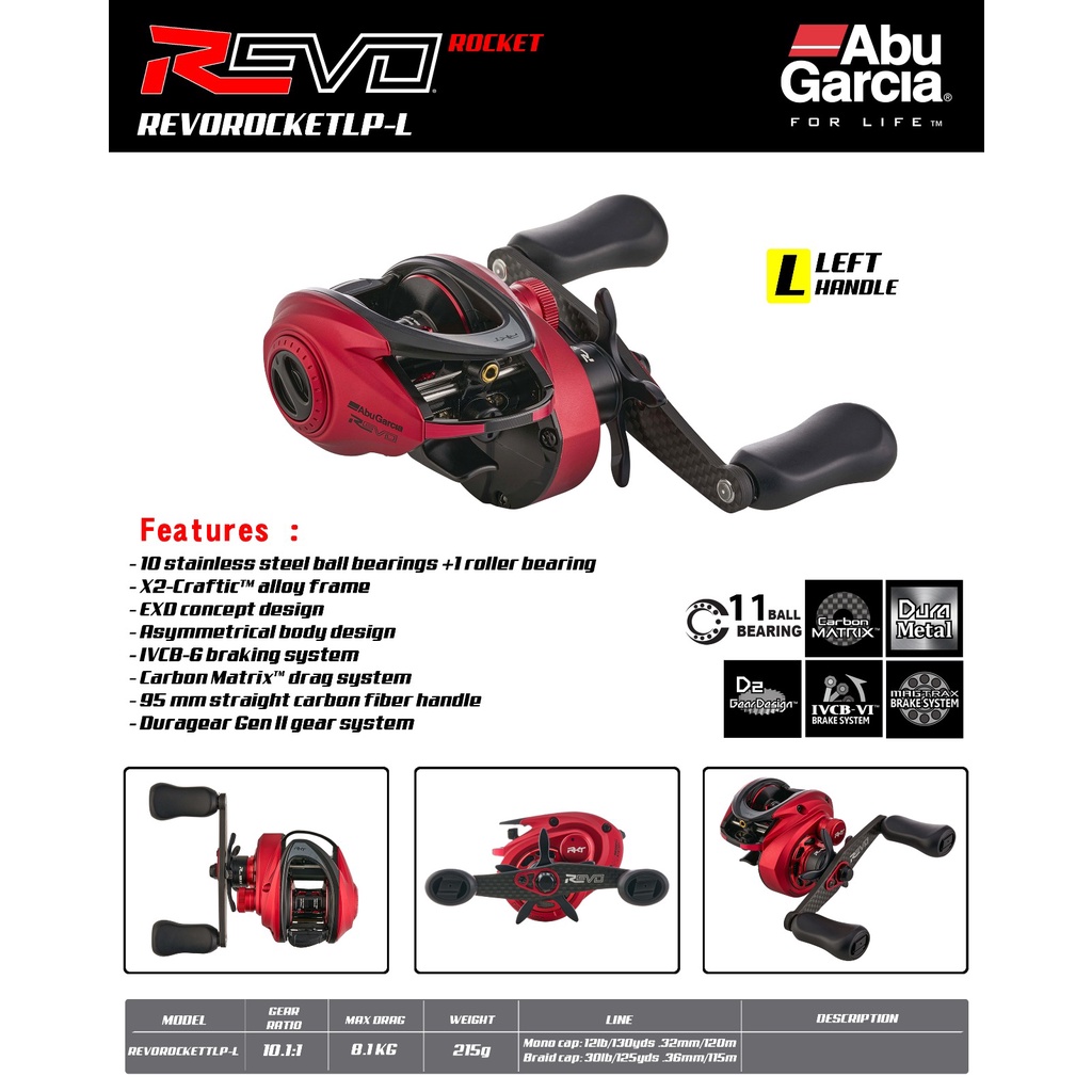Reel pancing casting Abu Garcia Revo5 Rocket - LP-L