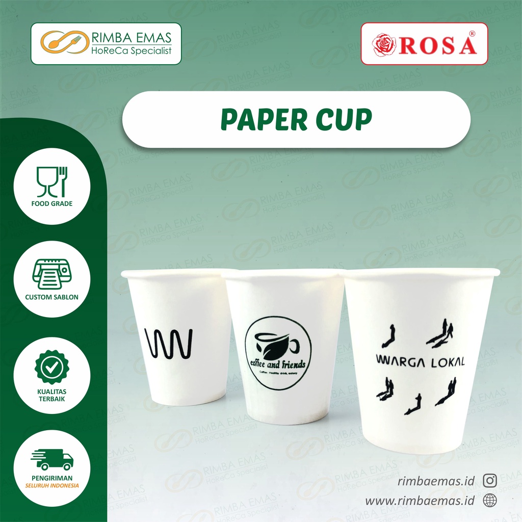 SABLON PAPER CUP 8 OZ (SABLON CUP KERTAS MINUMAN / CUSTOME SABLON CUP / CUP KERTAS)
