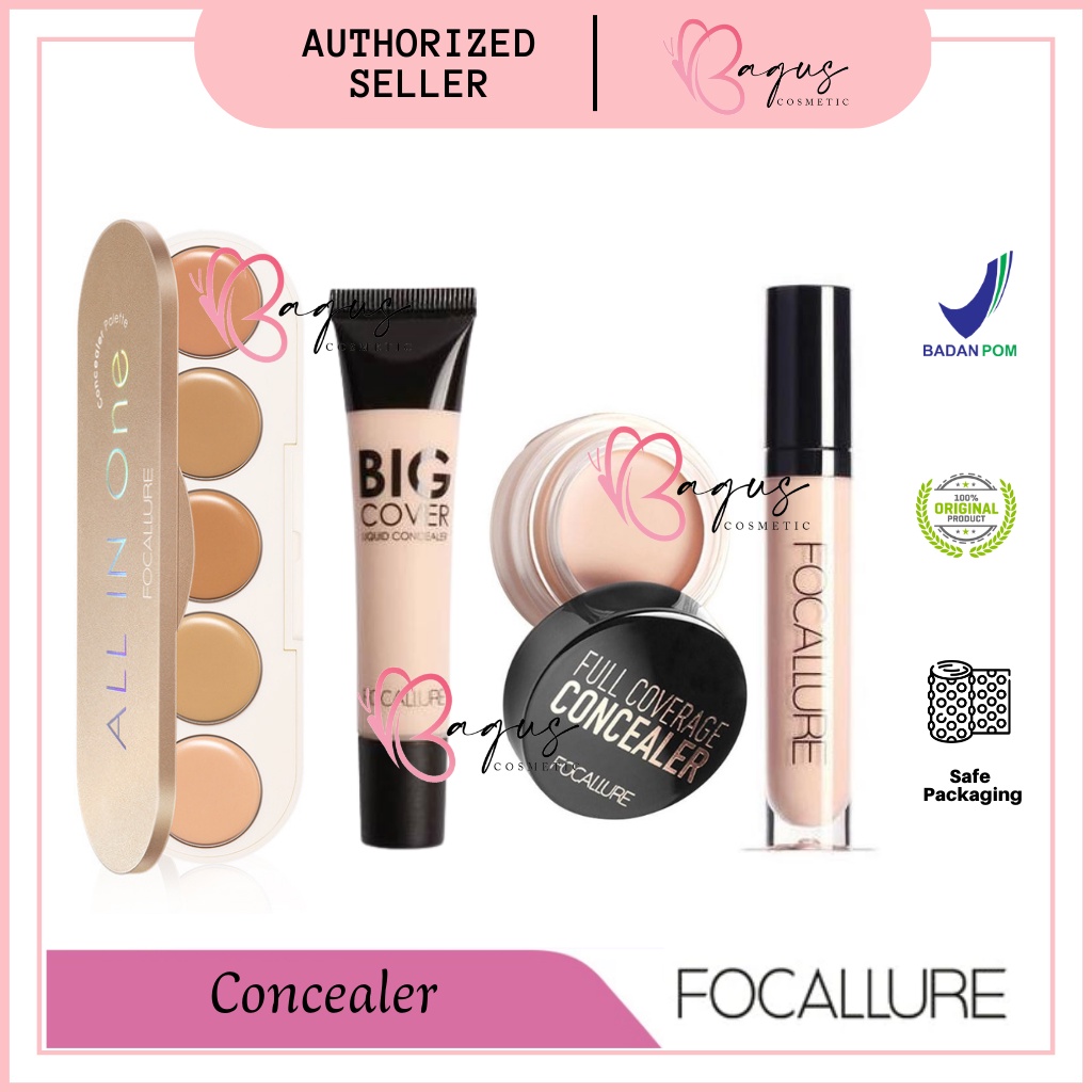 ⭐BAGUS⭐ [BPOM] FOCALLURE Big Cover | Full Coverage Concealer FA58 | Palette | Concealer Cream | Waterproof |