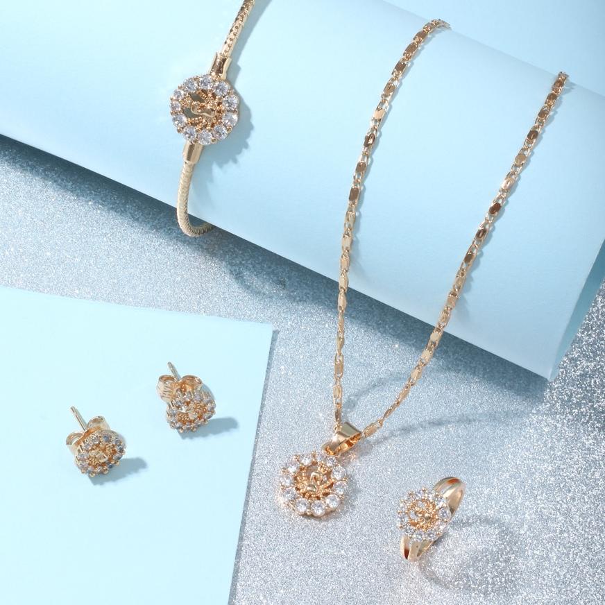 Ready Stok ✅COD Set Perhiasan Titanium Anak Kalung Korea Angsa Gelang Titanium Anting Cincin Lapis E