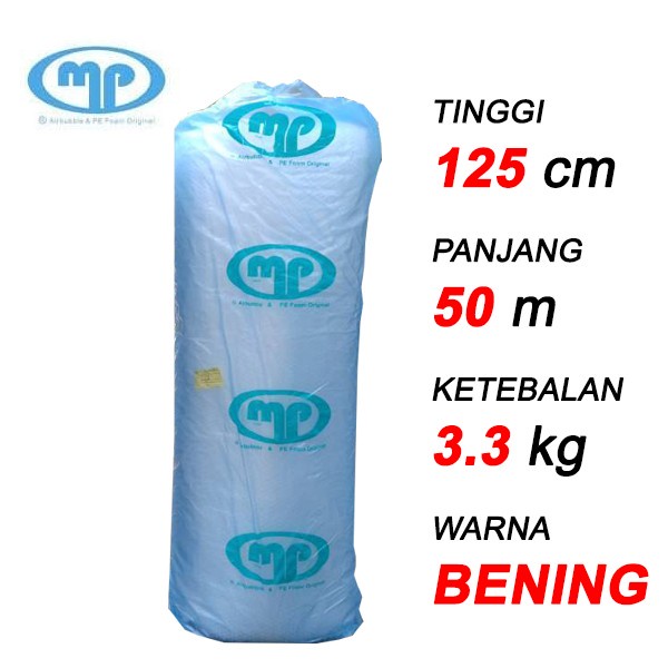 

Bubble Wrap Plastik Buble Bening Clear MP 50m x 125cm