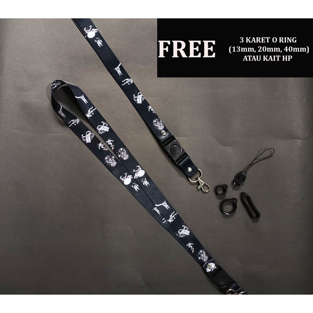 Lanyard Astronaut - Tali Gantungan ID Card/Nametag,HP,Dompet