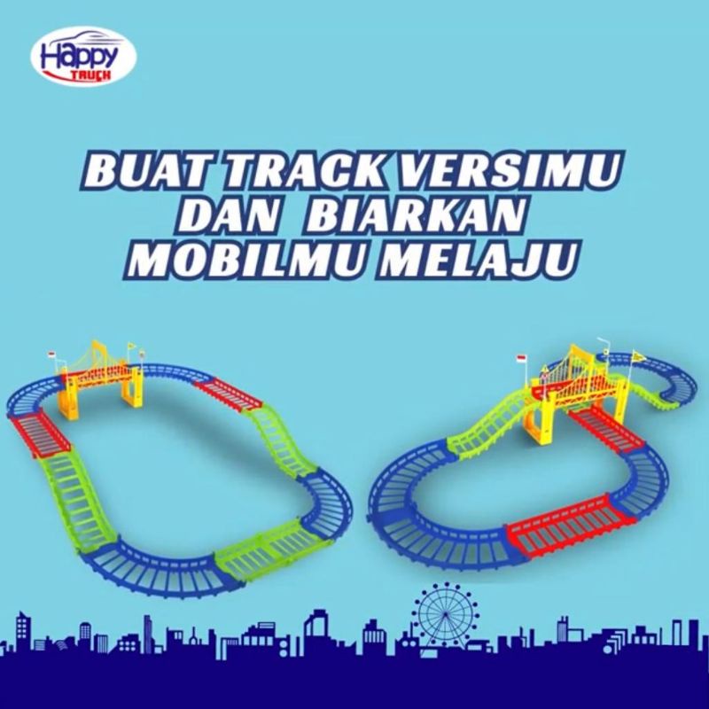 Happy Truck City Track - Mainan Anak Lintasan Mobil