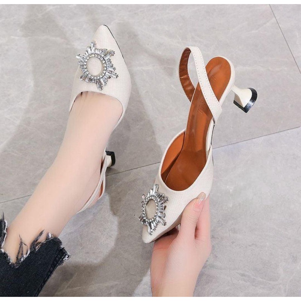 1991 Heels Wanita 7cm Fashion Import Sepatu Hak Tinggi DONNA Ready Jakarta Bisa COD (With Box)