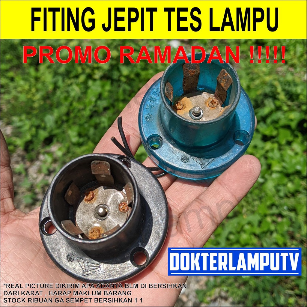 FITING JEPIT E27 TANPA PERLU PUTAR LAMPU BARANG BEKAS PABRIK