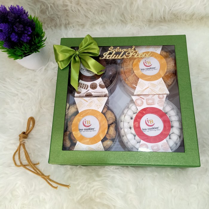 

✨NEW✨ -Hampers gift box 4 toples Ina Cookies - box tutup mika- 1.1.23