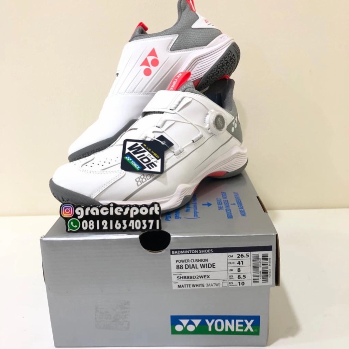{MentariStore} Sepatu Yonex 88 Dial 2 wide - Putih 39.5 Berkualitas