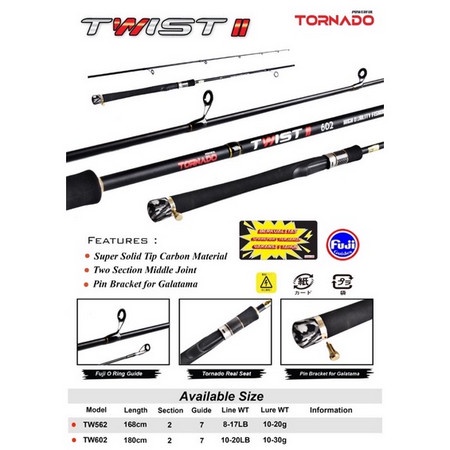 Terlaris Joran Tornado Twist Ii 165/180 Cm