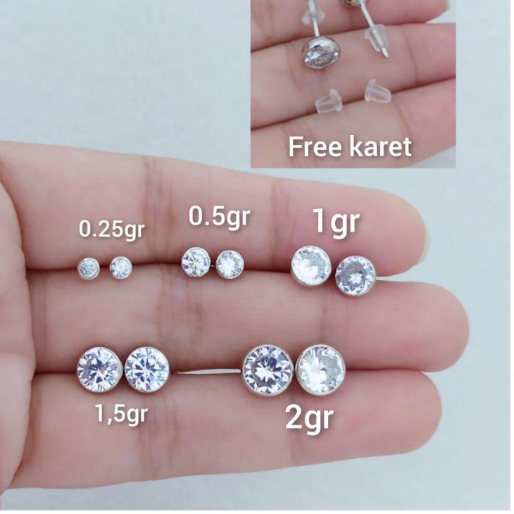 Harga Promo GIWANG /TUSUK PERAK S925 LAPIS MAS PUTIH