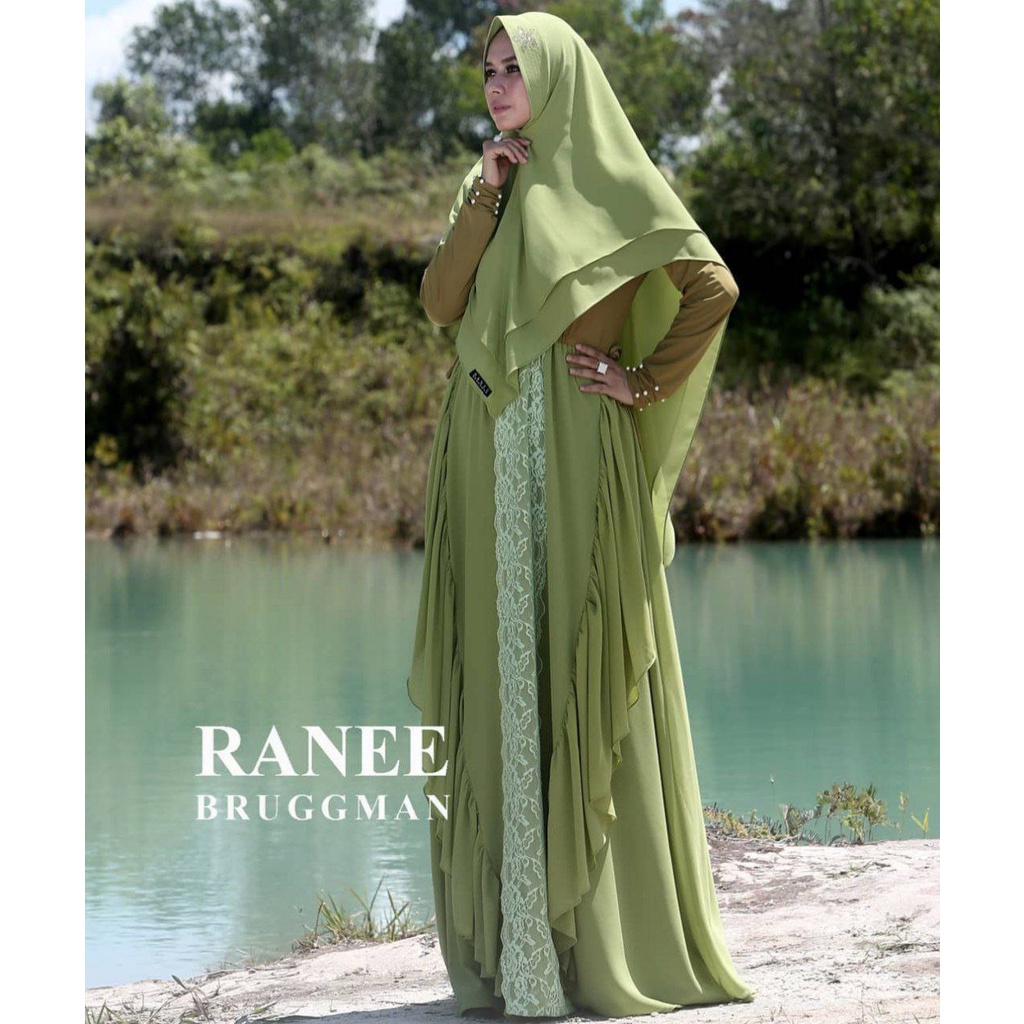 Gamis Dress Muslim Set Syari Syar'i Jersey Ceruty / Set Gamis Jersey Hijab Ceruty Aliyah by RANEE Br