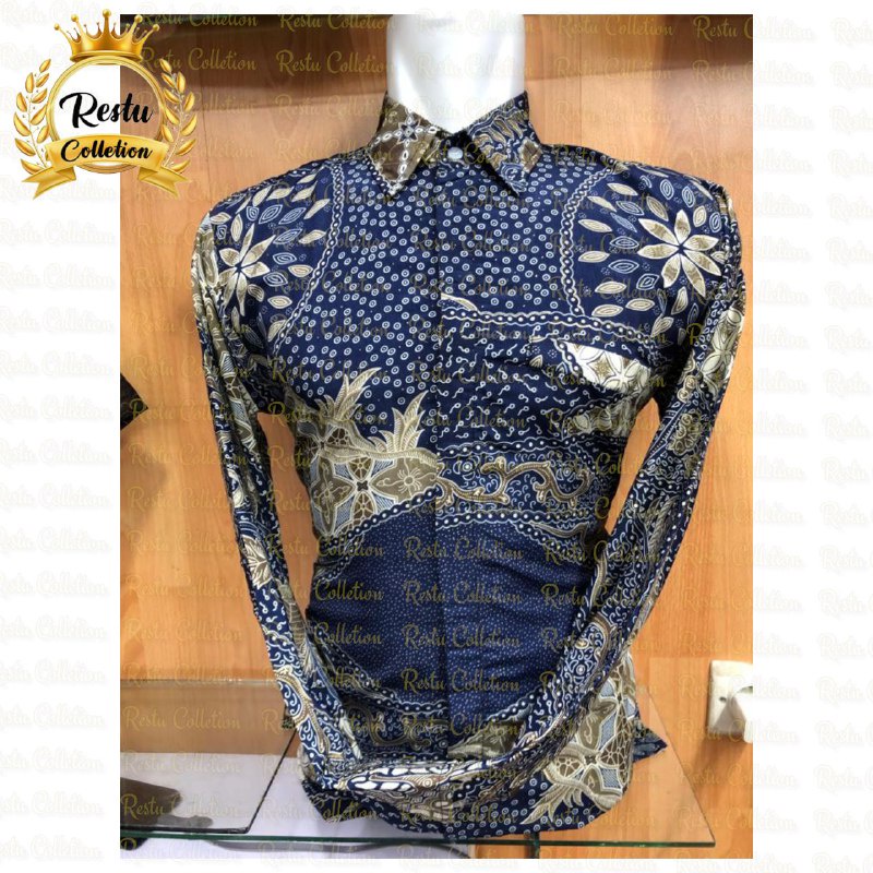 Kemeja Batik Pria Lengan Panjang / Batik Pria Murah / Seragam Batik Kantoran / Batik Kondangan / Motif Rasta