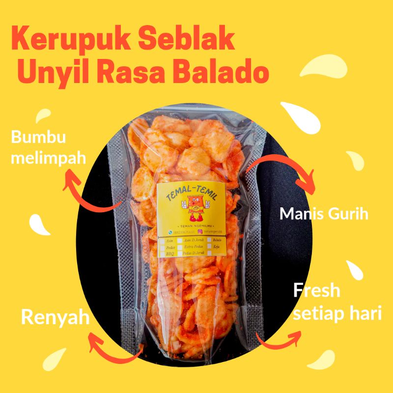 

Kerupuk Seblak Unyil Rasa Balado