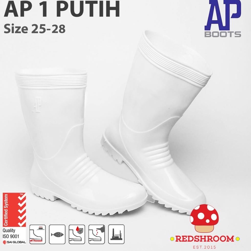 VIRAL Sepatu Boot Pendek AP BOOTS AP 1 PUTIH PERAIRAN PERIKANAN