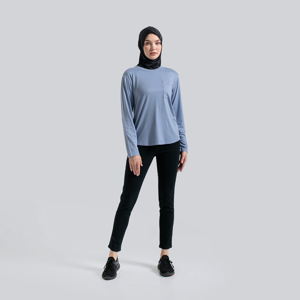 NOORE - Essentials - Zola Top - Light Grey - Pakaian Olahraga