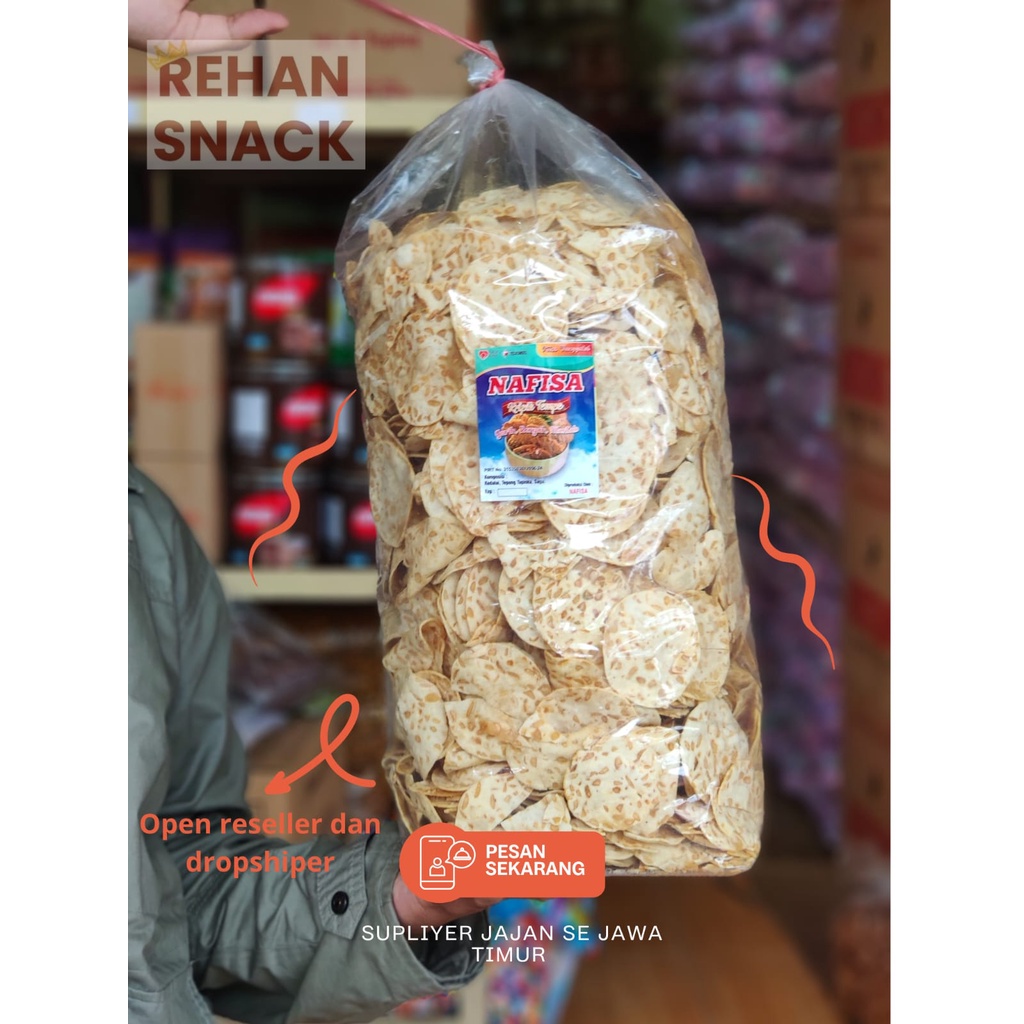 

Tempe Bulat 2kg - keripik tempe sagu - cocok dijual lagi - Gratis Ongkir - Rehan Snack