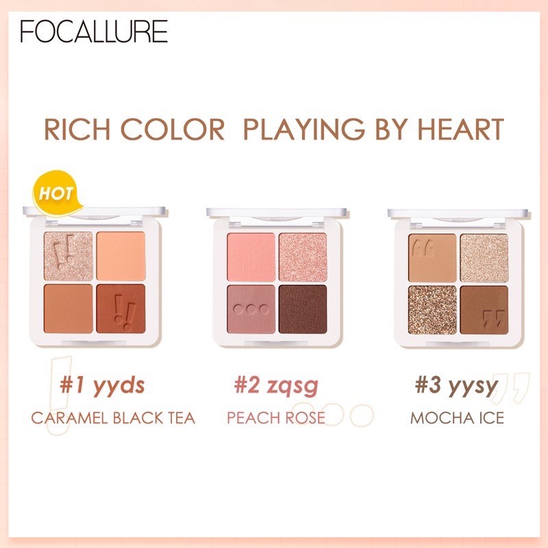 (READY &amp; ORI) Focallure Secret Code Four Colors Eyeshadow FA 177