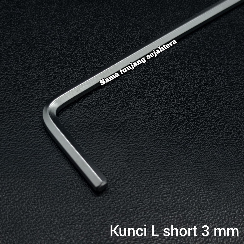 KUNCI L SATUAN PENDEK 3 MM - KUNCI L SHORT 3MM