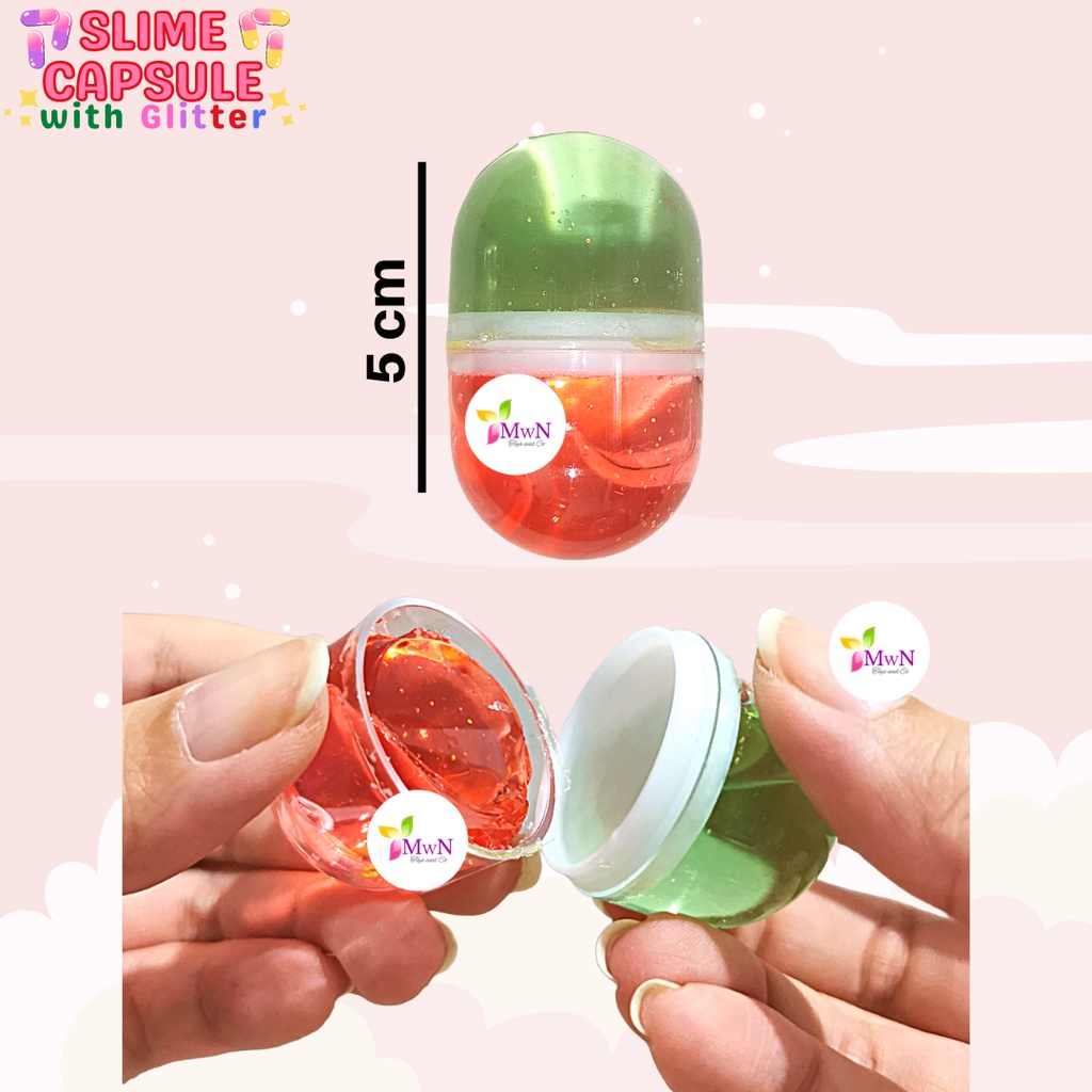 MWN Mainan Anak Slime Crystal Capsule Kapsul Mud Super Bening