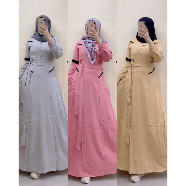 GAMIS SYAR'I PRINCESS TERBARU  LEMBUT (JAHITAN BUTIK)