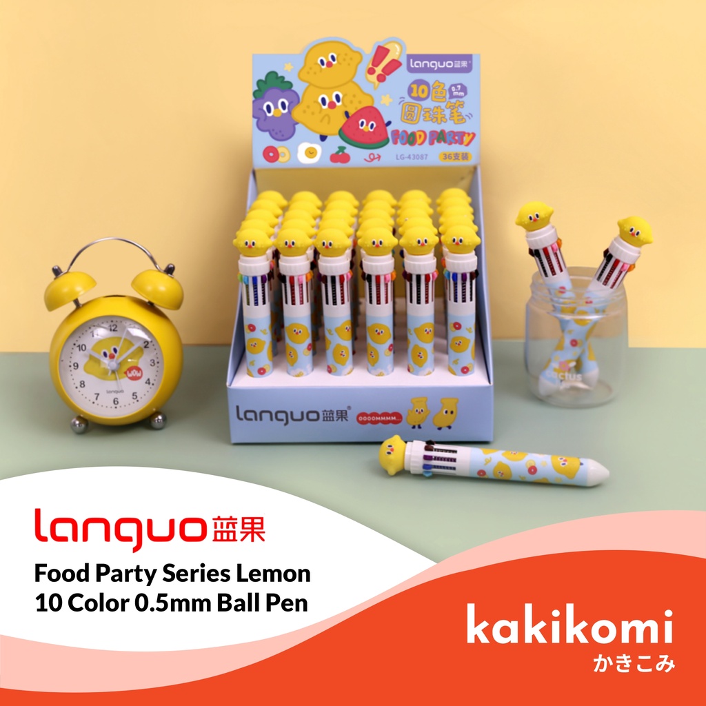 

Pulpen Clicker 10 Warna 0.5mm Languo Food Party Series 10 Color Pen