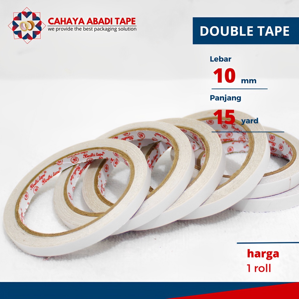 

DOUBLE TAPE BODHI 10 MM X 15 YARD PER ROLL