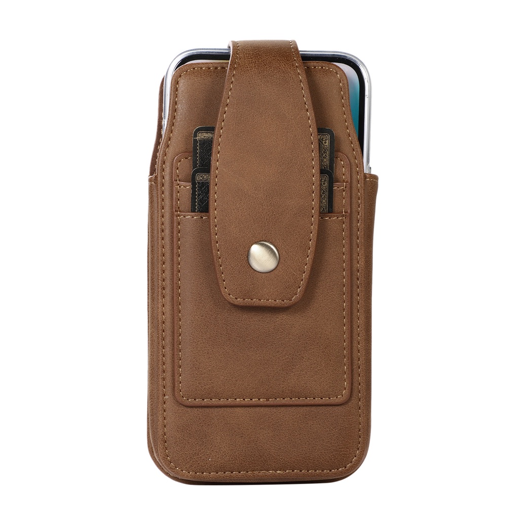 Sarung Dompet Tas HP Pinggang Pria Kulit Carabiner Slot Kartu Samsung Z Fold 2/3/4 Vertikal