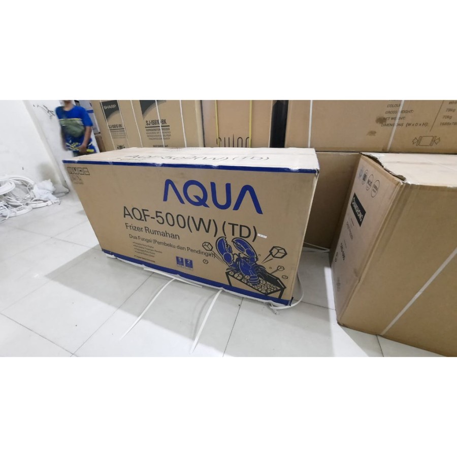 AQUA AQF 500 WTD CHEST FREEZER BOX 478 L LEMARI PEMBEKU