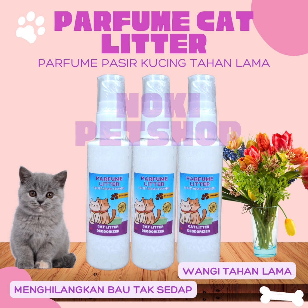 [BISA COD] PARFUM PASIR KUCING PENGHILANG BAU KENCING KUCING ANJING 60ML PET ODOR REMOVER SPRAY LITTER BOX PASIR KUCING KUCING ANJING CAT DOG CATDOG PENGHILANG BAU KOTORAN KUCING ANJING PET ODOR REMOVER BAU PESING PUP PIPIS PEWANGI PASIR