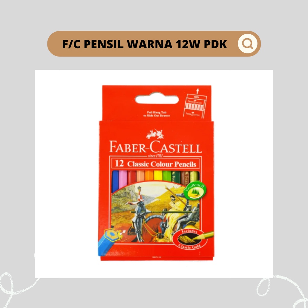 

FABER CASTELL PENSIL WARNA 12W PENDEK CLASSIC