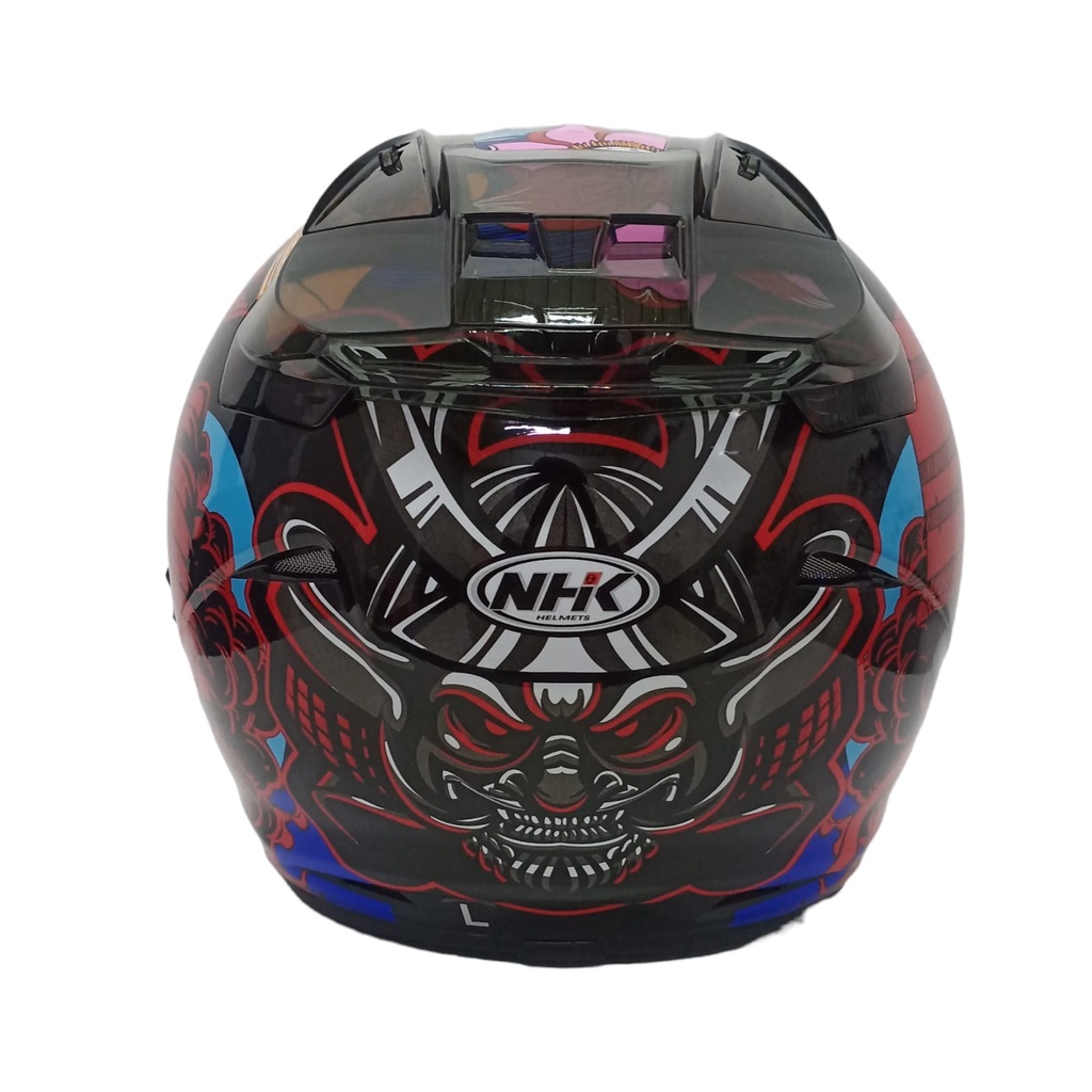 HELM NHK HALF FACE R1 SE SAMURAI BLACK METALIC