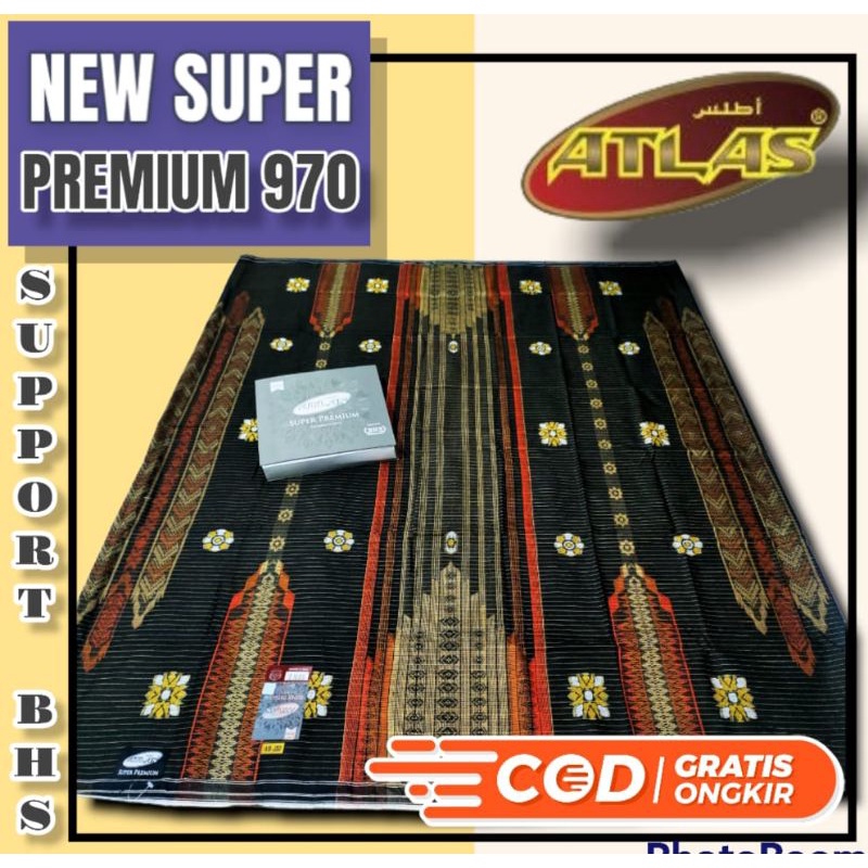 Sarung Atlas Super Premium S955 Terbaru Motif Full Songket Support BHS Silver Quality