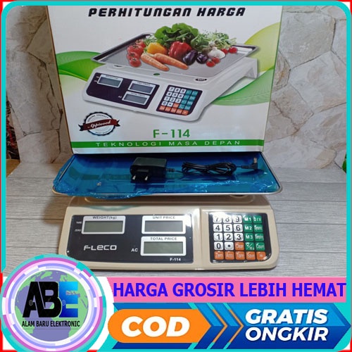 Timbangan Digital Fleco F114 Timbangan 40Kg Daging Buah Sayur PROMO